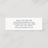 Schwarz Weiß Muster スキニー名刺 (裏面)