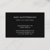 Schwarz Weiß Visitenkarte mit Logo und QR Code 名刺 (裏面)