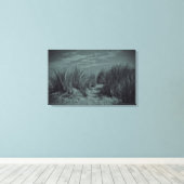 Schwarz - Weiße Dünen キャンバスプリント (インサイチュ (ウッドフロア))
