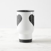 Schwarz-weißes Herz トラベルマグ (中央)