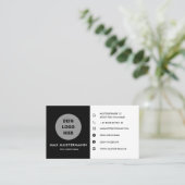 Schwarz/Weist Vistenkarte Selbst Gestalten Vorlage 名刺 (スタンド正面)