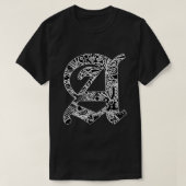Schwarze Buchstabe "A" im gotischen Stil  Tシャツ (デザイン正面)