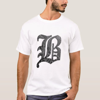 Schwarze Buchstabe "B" im gotischen Stil Tシャツ