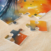 Schwarze Frau mit Zöpfen ジグソーパズル (側面)