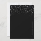 Schwarze Gold-Jubiläum Einladungen 40. Geburtstag 招待状 (裏面)