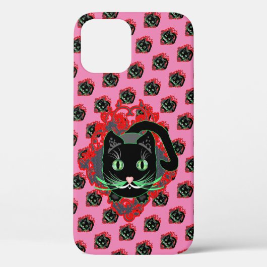 Schwarze Katze Case-Mate iPhoneケース (裏面)