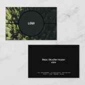 Schwarze professionelle Visitenkarte 名刺 (正面/裏面)