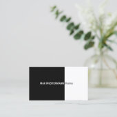 Schwarze professionelle Visitenkarte 名刺 (スタンド正面)
