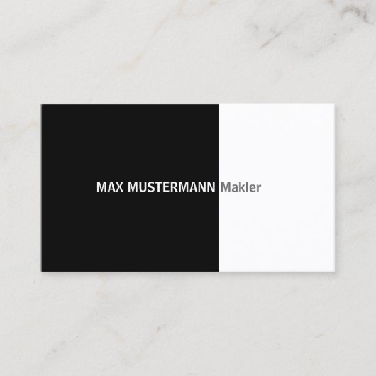 Schwarze professionelle Visitenkarte 名刺 (正面)