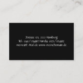 Schwarze professionelle Visitenkarte mit LOGO 名刺 (裏面)
