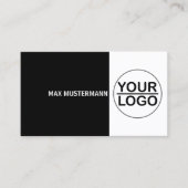 Schwarze professionelle Visitenkarte mit LOGO 名刺 (正面)