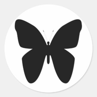 Schwarze Schmetterlinge  ラウンドシール