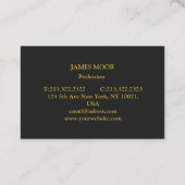 Schwarze Visitenkarte mit Goldschrift 名刺 (裏面)