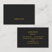 Schwarze Visitenkarte mit Goldschrift 名刺 (正面/裏面)