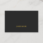 Schwarze Visitenkarte mit Goldschrift 名刺 (正面)