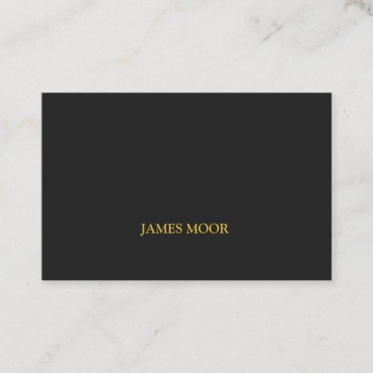 Schwarze Visitenkarte mit Goldschrift 名刺 (正面)