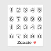 Schwarze Zahlen Aufkleber シール (シート)