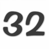 Schwarze Zahlen Aufkleber Hausnummer / Mülltonne シール (正面)