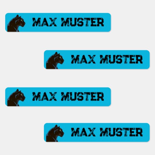 Schwarzer Panther blau 96 schmale Kinder ラベル (グループ)