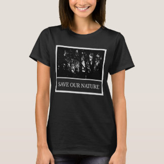 Schwarzes Damen T-Shirt – „Save Our Nature“ Tシャツ
