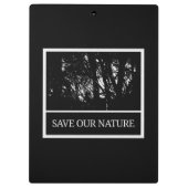 Schwarzes Klemmbrett – „Save Our Nature“ クリップボード (裏面)
