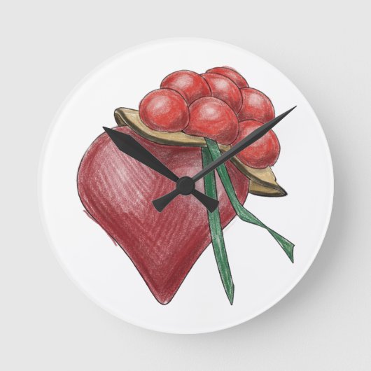 Schwarzwaldliebe ラウンド壁時計 (正面)