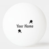 Schwarzweiss personalisiert 卓球ボール (正面)