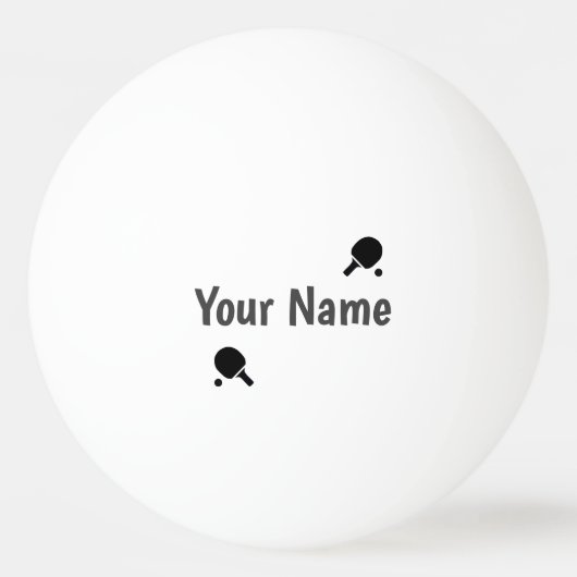 Schwarzweiss personalisiert 卓球ボール (正面)