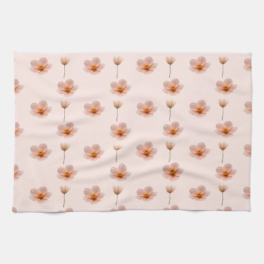Schwebende Blumenmelodie キッチンタオル (横)