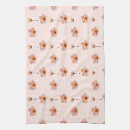 Schwebende Blumenmelodie キッチンタオル (縦)