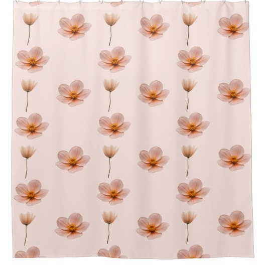 Schwebende Blumenmelodie シャワーカーテン (正面)