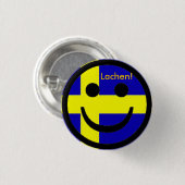 Schweden Button Lächeln 缶バッジ (正面&裏面)