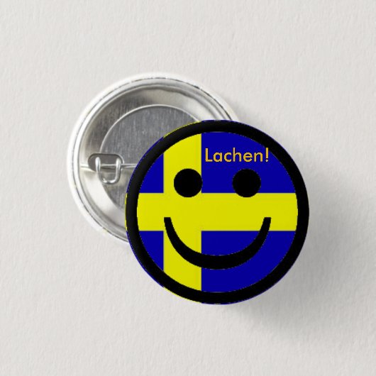 Schweden Button Lächeln 缶バッジ (正面&裏面)