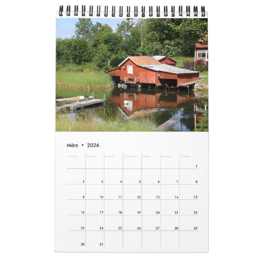 Schweden Impressionen カレンダー (3月 2026)