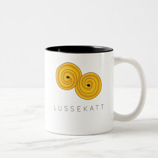 Schwedischer Lussekatt Lucia ツートーンマグカップ (右)