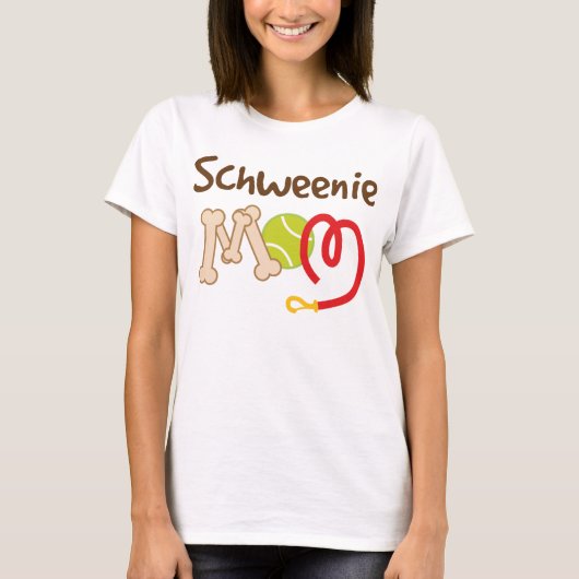 Schweenie犬の品種お母さんのギフト Tシャツ (正面)