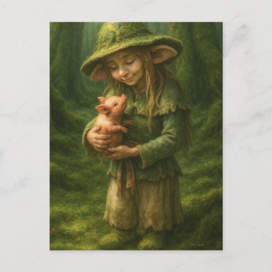 Schwein gehabt – im Zauberwald ポストカード (正面)