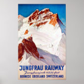 " Schweiz: 1936 Berner Oberland - Jungbahn Reise ポスター (正面)