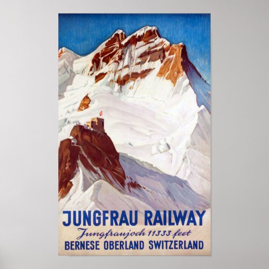 " Schweiz: 1936 Berner Oberland - Jungbahn Reise ポスター (正面)