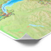 " Schweiz: 2018/heute - Detaillierte Straßenkarte ポスター (角)