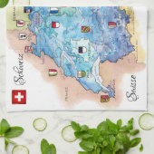 " Schweiz: 2021/heute - 26 Kantone キッチンタオル (折り畳み)
