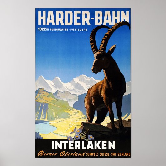 " Schweiz: 2022/heute Interlaken - Harder Bahn ... ポスター (正面)