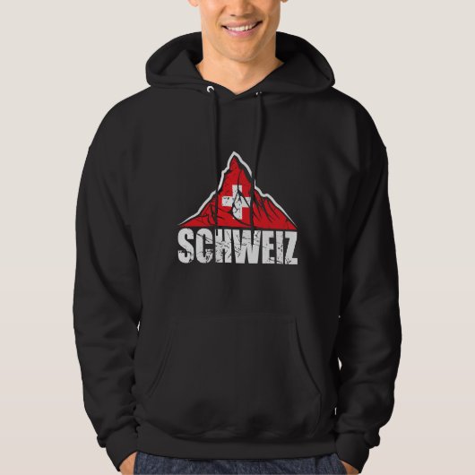 Schweiz Matterhorn Switzerland Vintage パーカ (正面)