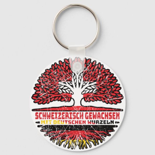 Schweiz Schweizer Deutsch Deutschland Baum Wurzel キーホルダー (正面)