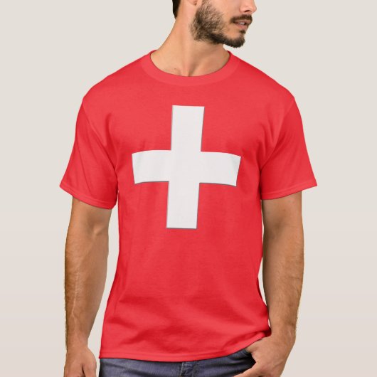 Schweiz Suisse Svizzera Helvetia Switzerland Tシャツ (正面)