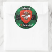 Schweiz  Suisse  Svizzera  Svizra Aufkleber ラウンドシール (バッグ)