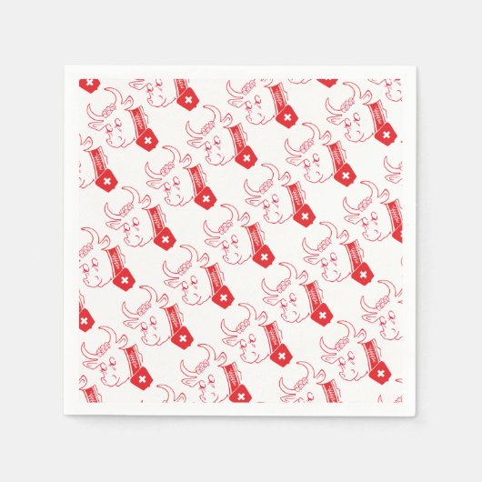 Schweiz - Suisse - Svizzera - Svizra Servietten スタンダードカクテルナプキン (正面)