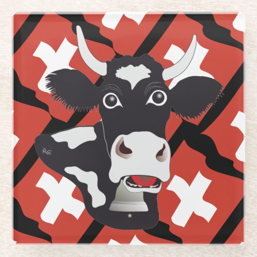 Schweiz Suisse Svizzera Svizra Switzerland  ガラスコースター (正面)