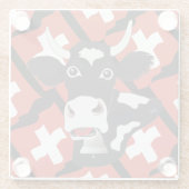 Schweiz Suisse Svizzera Svizra Switzerland  ガラスコースター (裏面)