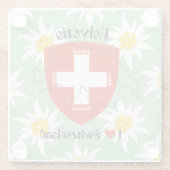 Schweiz Suisse Svizzera Svizra Switzerland ガラスコースター (裏面)